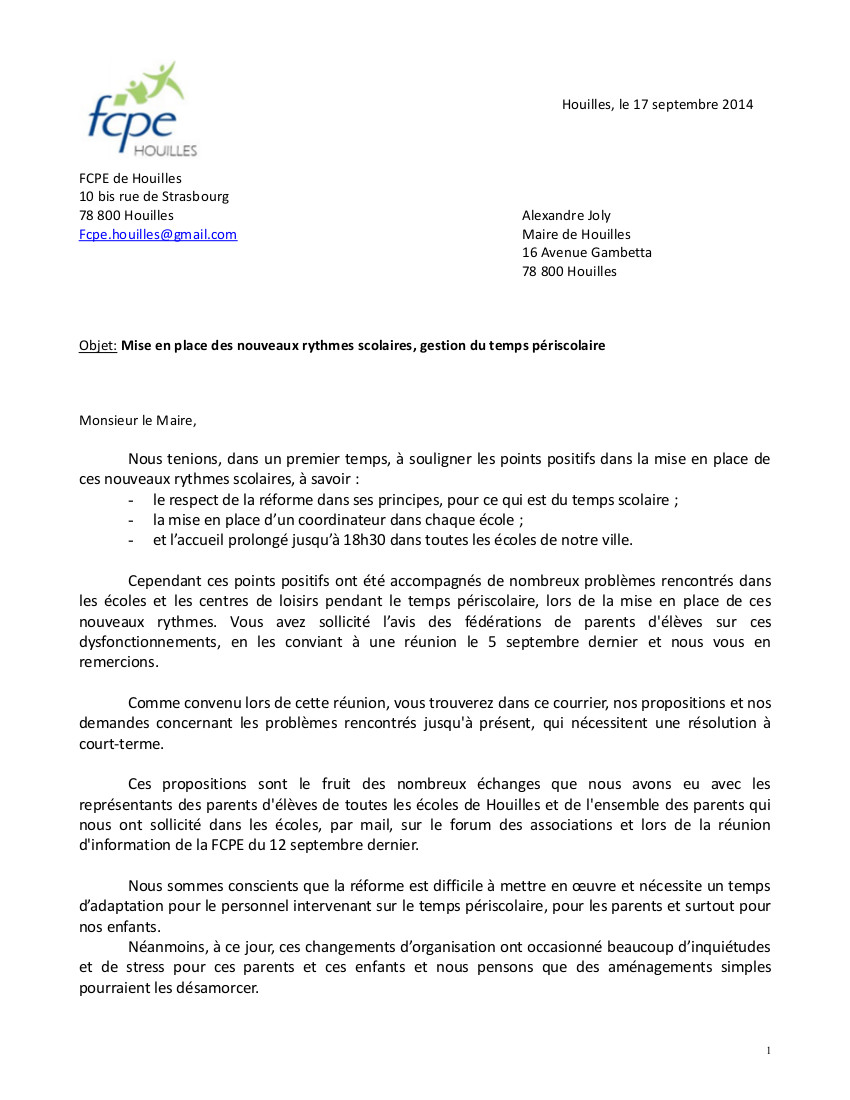 Lettre Mairie Rythmes scolaires 17 Sept 2014- 1