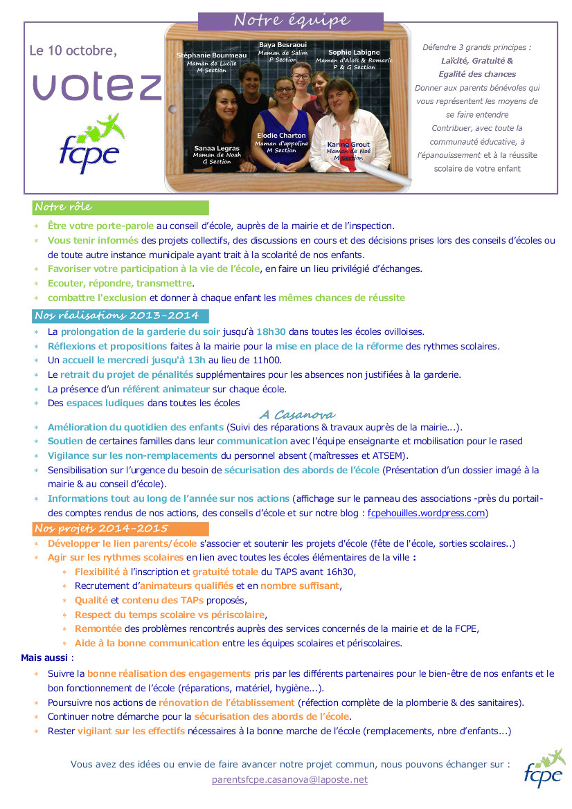 Casanova_Profession de foi 2014-2015