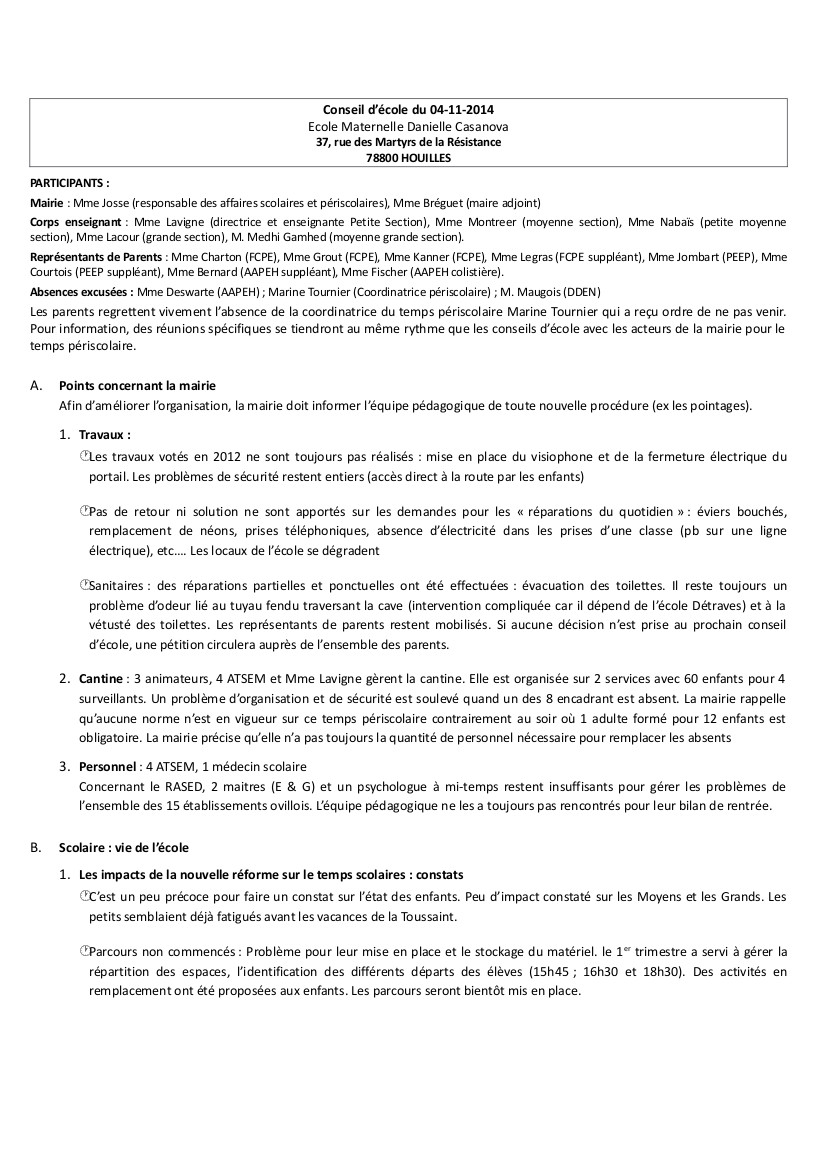 Compte rendu Conseil d'école Casanova du 06 novembre 2014-1