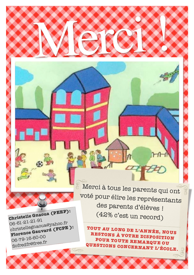 Merci aux parents de l'école Allende