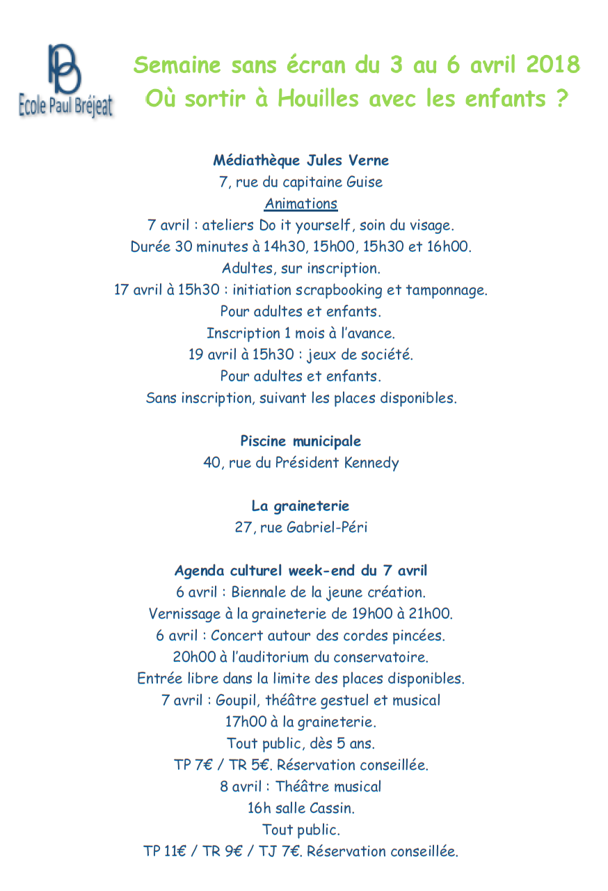 Adresses Houilles_Semaine Sans écran_v2