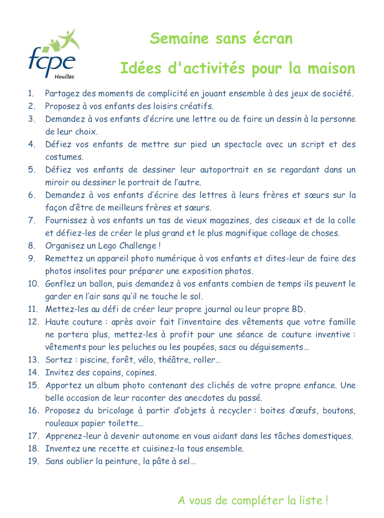 Parents_Semaine Sans écran