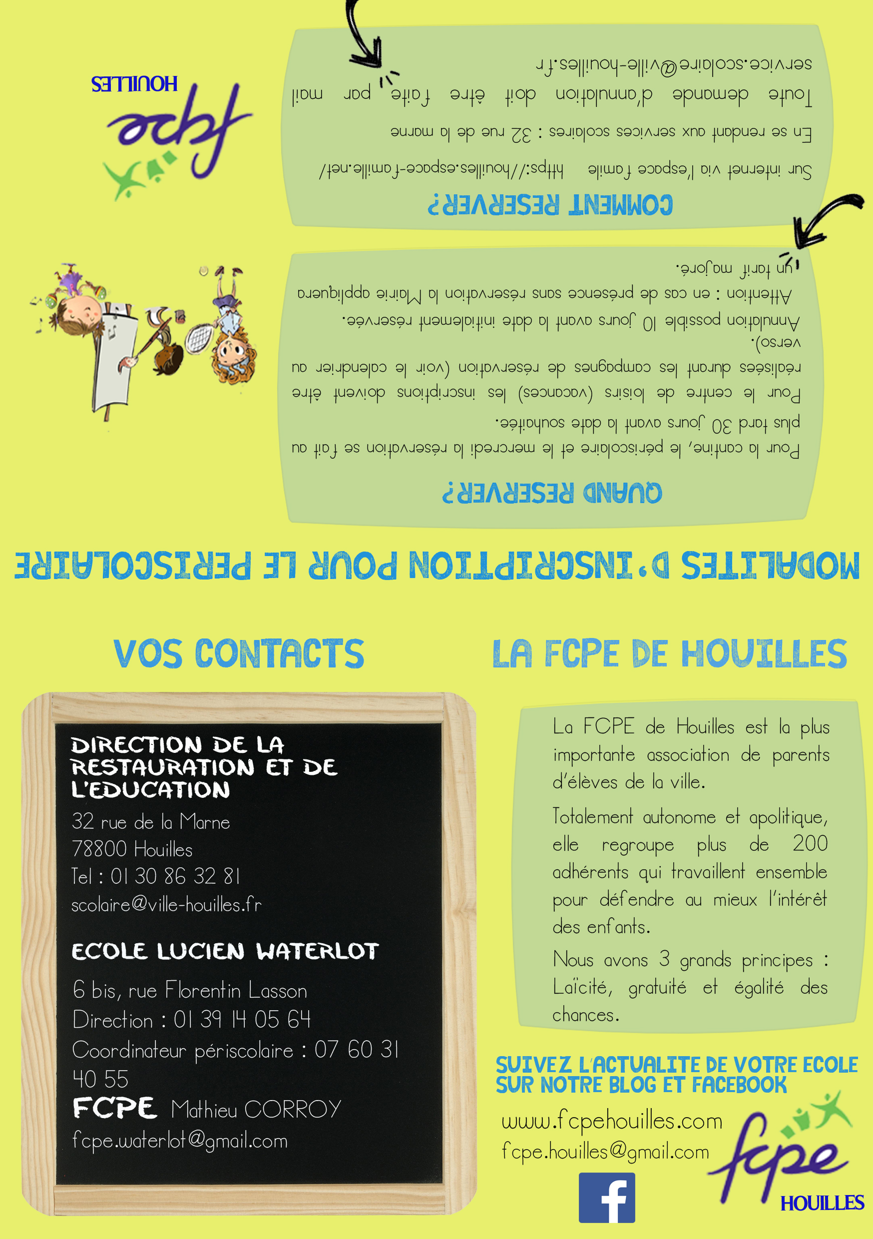 calendrier verso WATERLOT 2018 2019